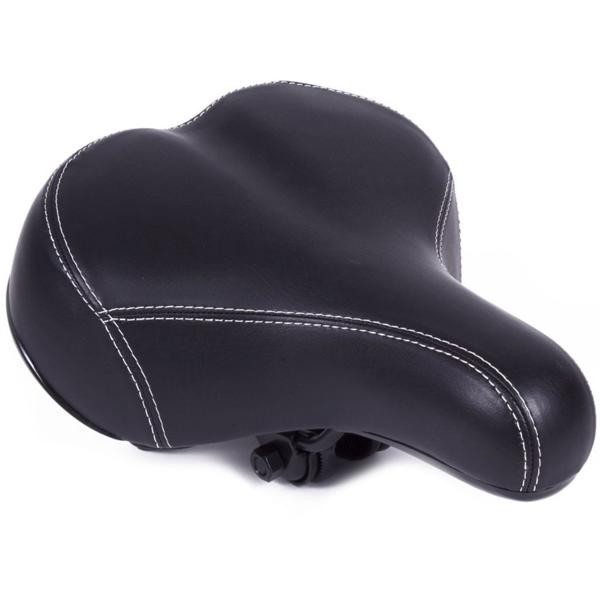 Fahrradsattel breit - Ergonomisches Gel-Polster für höchsten Komfort - Schwarz 25x20 cm - Einfache Montage - Wetterbeständig & Robust