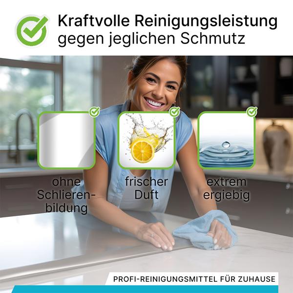 Intensivreiniger 1L - vegan & nachhaltig gegen Schmutz & Fett - für Hochdruckreiniger, Fliesen, Edelstahl & Steinböden - made in Germany