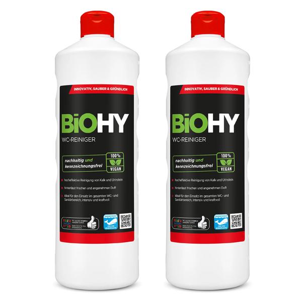 2er-Set WC-Reinigungsgel-Konzentrat, 100% vegan, pH 2,3, 1 Liter