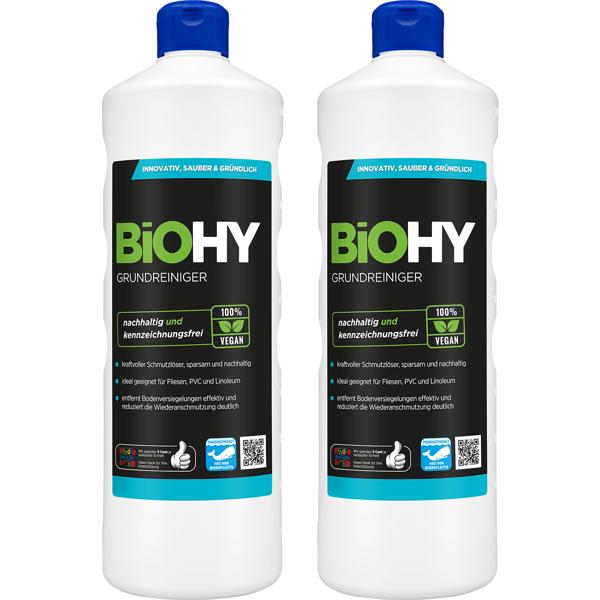 2er-Set Boden- & Grundreiniger, 1 Liter - Vegan, nachhaltig, mikroplastikfrei - Hocheffektiv für Fliesen, Linoleum, PVC & Steinböden - Made in Germany