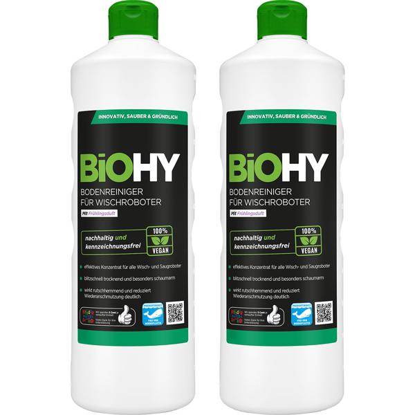 2er-Set Effektives Bodenreiniger Konzentrat für Wischroboter, Frühlingsduft, vegan, 1 L, biologisch abbaubar, schnell trocknend