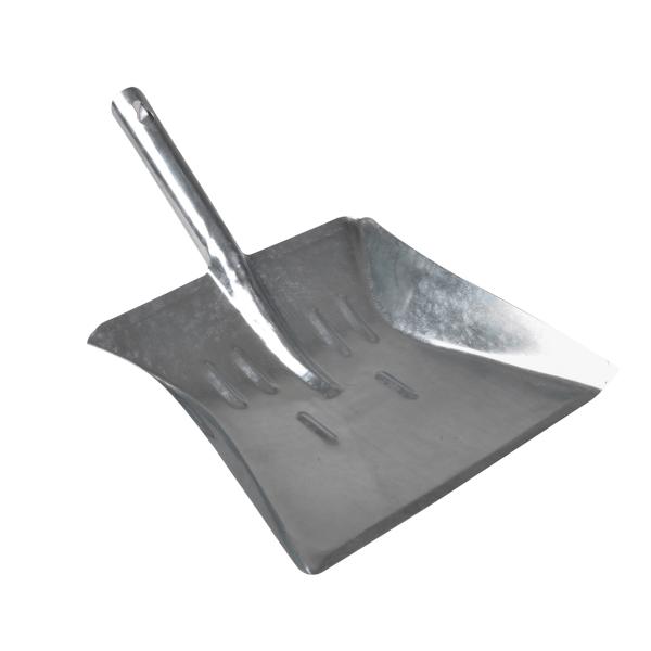 Verzinkte Kehrschaufel aus Metall - Breite Vorderseite für effiziente Schmutzaufnahme - Silber Kehrblech, 38x5x21cm, langlebig & stabil, angenehmer Griff