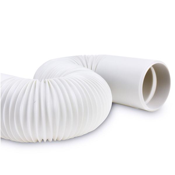 Robuster hochwertiger Abluftschlauch, 5m, weiss - Universal für Monoblock Klimaanlagen - Flexibel, langlebig, einfache Installation, zuverlässige Abluftlösung