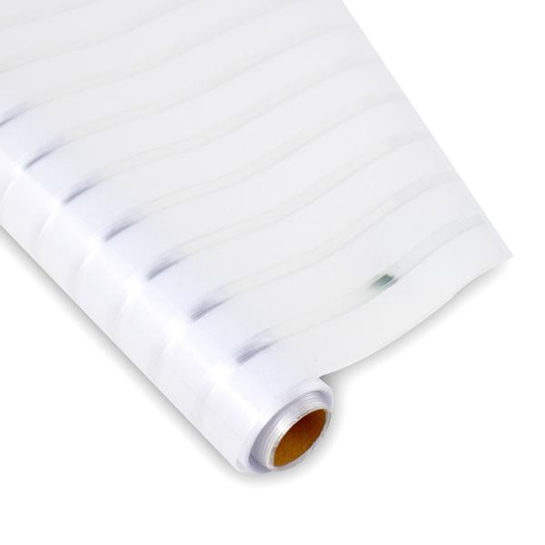 Milchglasfolie Streifen-Optik - Premium Sichtschutz-Folie statisch haftend für Fenster, Türen, Bad, Büro - 50 x 200 cm - Wiederverwendbar