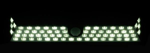 4er-Spar Set Moderne Wandleuchte, Solarpanel, PIR Bewegungs-Sensor, 66 helle LEDs, 800 Lumen, 13,2 Watt, IP44, inkl. Montagematerial