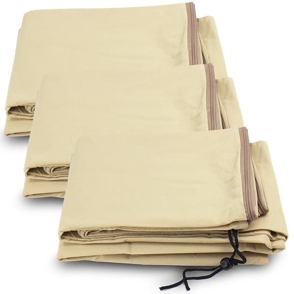 3er-Set Pflanzenabdeckung XL, Winterschutz, 180 x 120 cm, Kübelpflanzen Schutzhauben als Frostschutz, Zugband, Reissverschluss, atmungsaktiv 