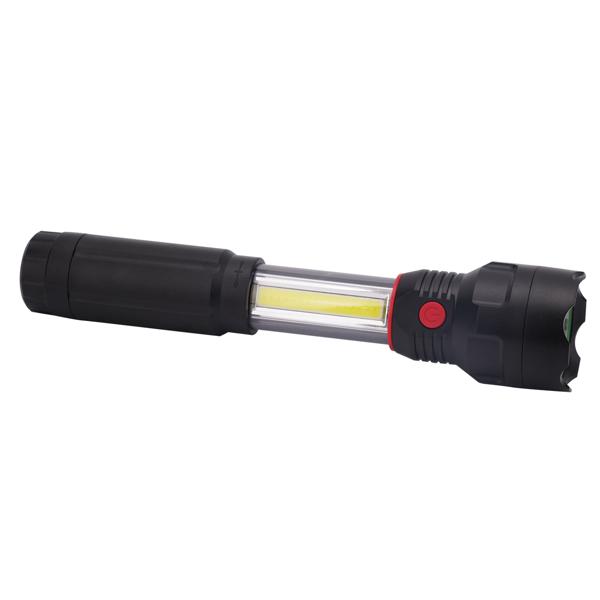 2-in-1 Arbeitsleuchte & LED-Taschenlampe mit ausziehbarer COB-LED, 300 lm, IPX4, Neodym-Magnet - Ideal für Camping, Werkstatt & Notfälle