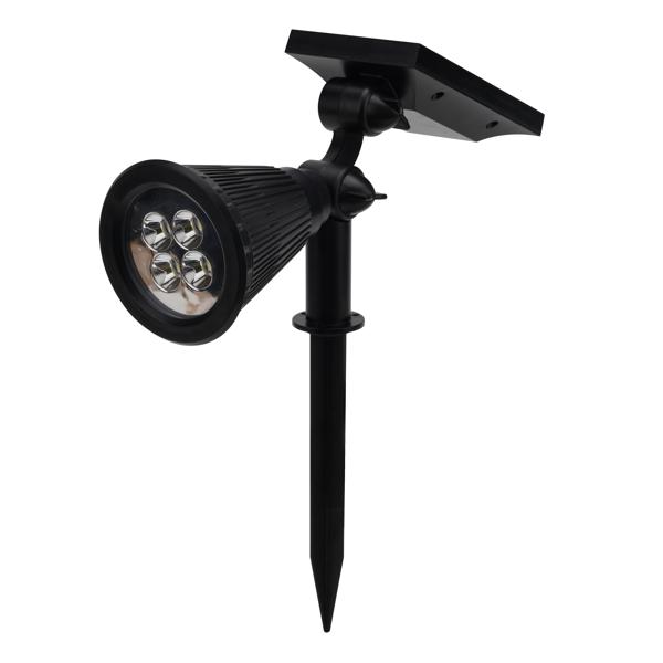 2er-Set Solar-Gartenstrahler mit Erdspiess - Wetterfester Gartenstrahler (IP44), 200 Lumen - Perfekte Akzente an Pflanzen & Wegen