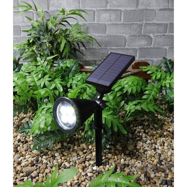 2er-Set Solar-Gartenstrahler mit Erdspiess - Wetterfester Gartenstrahler (IP44), 200 Lumen - Perfekte Akzente an Pflanzen & Wegen