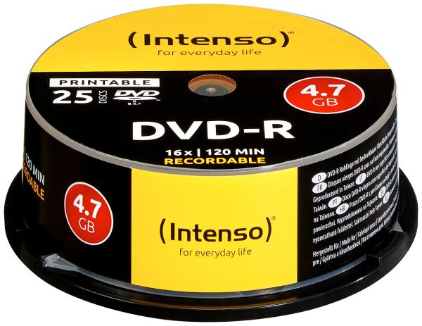 DVD-R 4.7GB 16x printable, 25er-Spindel