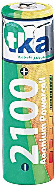 Aeonium Powercell Hybrid-Akku AA Mignon 2100 mAh 4er-Set - 85% Kapazität nach 1 Jahr Lagerung - sofort einsatzbereit, 500x wiederaufladbar