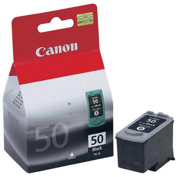 Original Canon PG-50 Tintenpatrone - Schwarz für gestochen scharfe Drucke, höchste Zuverlässigkeit - 22 ml - Kompatibel mit Canon Fax JX/Pixma IP/MP/MX Serien