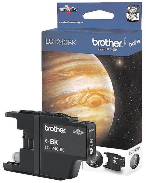 Original Brother LC1240BK Tintenpatrone - Schwarz für gestochen scharfe Ausdrucke - Kapazität 600 Seiten - Kompatibel mit Brother DCP-J & MFC-J Serien