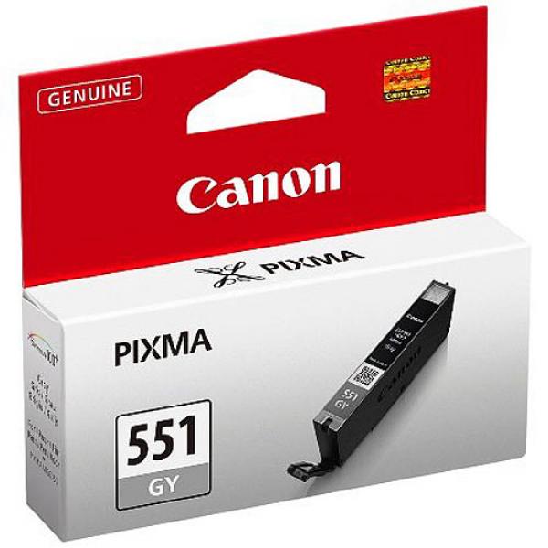 Canon Original Tintenpatrone CLI-551GY grau - Hochwertige Tinte 7ml für präzise Druckergebnisse - Kompatibel Canon Pixma IP/MG Serie
