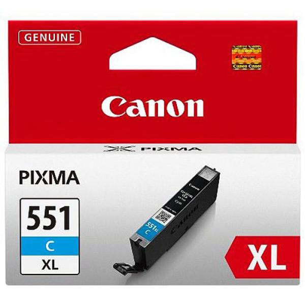 Original Canon CLI-551C XL Cyan Tintenpatrone - Zuverlässige CANON-Qualität für lebendige Farbdrucke - Kompatibel Canon Pixma IP/IX/MG/MX Serien - 11 ml Füllmenge