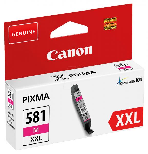 CANON Original Tintenpatrone CLI-581 XXL M - Magenta 12 ml für Pixma TR/TS 7500, 8100, 9100 Serie - Zuverlässige Qualität - Leuchtende Farben