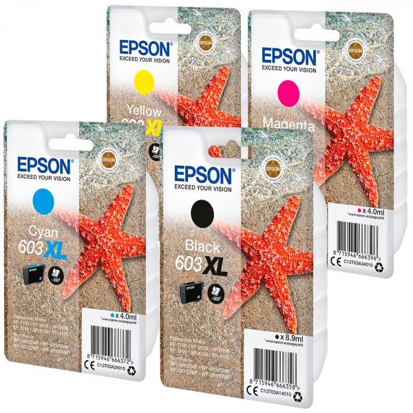 Epson 603XL Original-Tintenpatronen-Pack | 4,0 ml je Farbe | Alle Farben inkl. Schwarz | Top Preis-Leistung & gestochen scharfe Ausdrucke