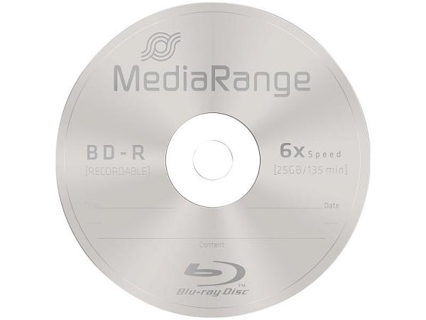 Blue-Ray Rohling BD-R 25 GB - Ideal für HD-Videos, Fotos, Musik & Backups - 6x Schreibgeschwindigkeit - 25er-Spindel - Hohe Kompatibilität - UV-beständig