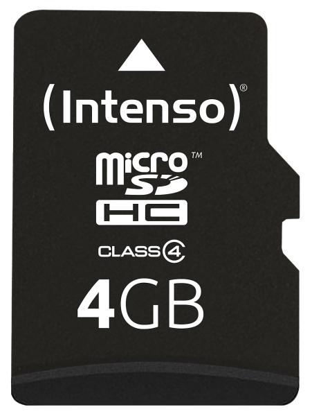 microSDHC Speicherkarte 4 GB - Für Smartphones, Digitalkameras & MP3-Player - Schneller Datenzugriff, Plug-and-Play, Class 4, inkl. SD-Adapter