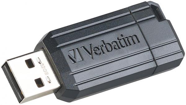 PinStripe 32GB USB-Speicherstick 2.0, schwarz - Ideal für unterwegs - Schnelle Datenübertragung bis 12 MB/s - Win XP/Vista/7/8/10 Mac OS