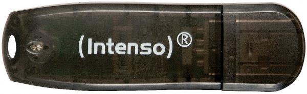 16 GB USB-Speicherstick Rainbow Line - Ultraschnelle Datensicherung transparent-schwarz - High-Speed USB 2.0 bis 28 MB/s - Robust mit Schutzkappe