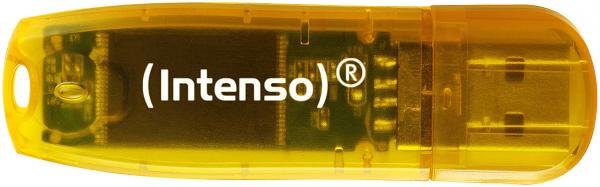 64 GB USB-Speicherstick Rainbow Line transparent-orange - Schneller USB 2.0 für Datentransfer Büro & Zuhause - Kompatibel Windows/OS X/Linux