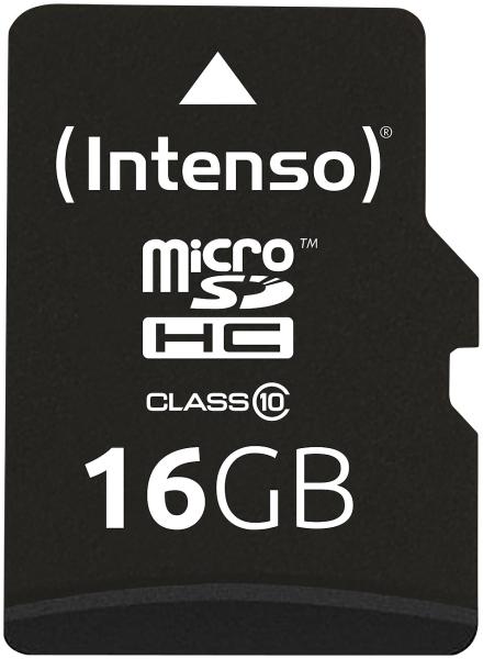microSDHC-Speicherkarte 16 GB Class 10 - ideal für MP3-Player, Smartphones & Digitalkameras - bis 25 MB/s Lesen/10 MB/s Schreiben - inkl. SD-Adapter
