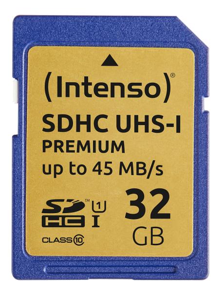 Intenso SDHC-Speicherkarte 32 GB, UHS-I, Class 10 / U1
