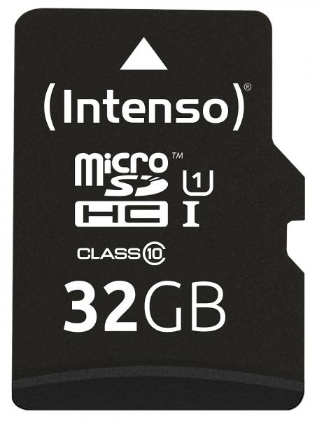 Intenso microSDHC-Speicherkarte Premium 32 GB - schnelle Lösung für Smartphone, Tablet, Kameras - UHS-I, Class 10/U1, 45/90 MB/s Lesen/Abrufen