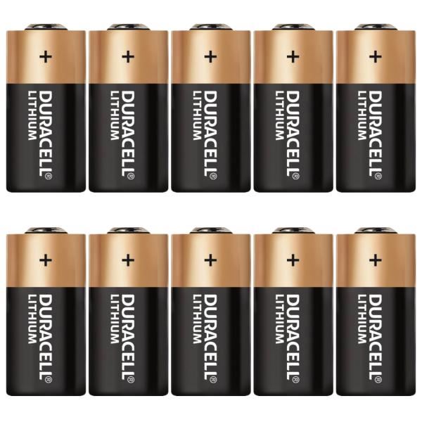 Duracell Lithium-Batterie CR123A - 10er-Pack für Kameras, Alarmanlagen, Rauchmelder, Taschenlampen - 1.400 mAh, 3V, Duralock 10 Jahre lagerfähig