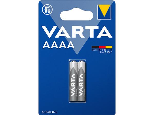 Varta AAAA Alkaline-Batterie - Mini/LR61 für Eingabestifte, Tablets, Blutzuckermessgeräte & Laserpointer - 1.5V, 640mAh, 2er-Set, Made in Germany