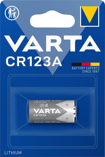 Varta Photo Lithium-Batterie CR123A - 1.430 mAh & 3 Volt - Ideal für Hochleistungs-Taschenlampen, Kameras, Rauchmelder & Medizingeräte - Made in Germany