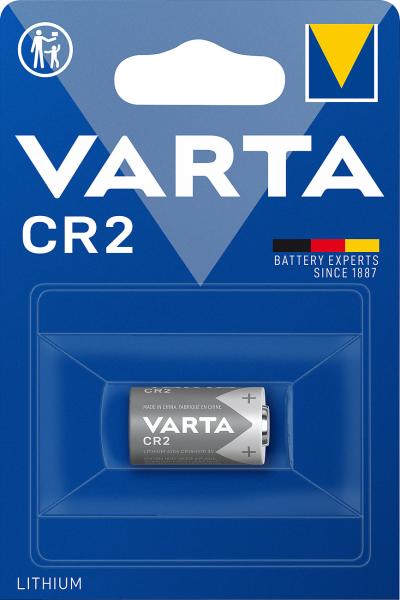 VARTA Photo Lithium-Batterie CR2 (CR17355) - Langlebige 880 mAh 3 Volt Energie für Digitalkameras, Alarmanlagen & Beleuchtung - Ultrakompakt 27x15.6x27mm