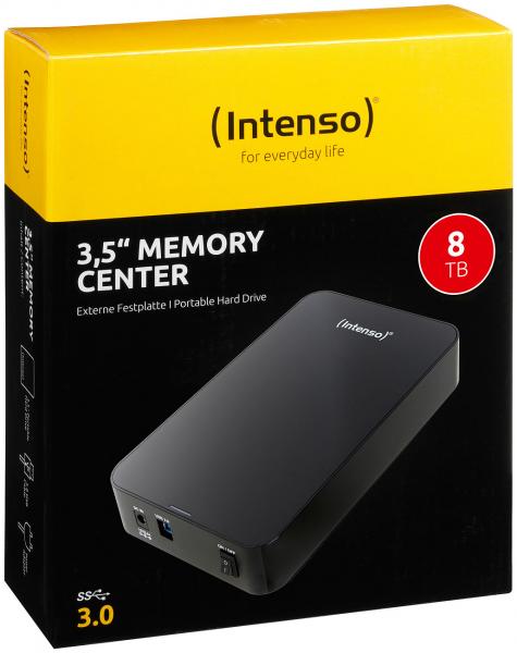 Memory Center Externe 3,5"-Festplatte 8 TB, USB 3.0, schwarz