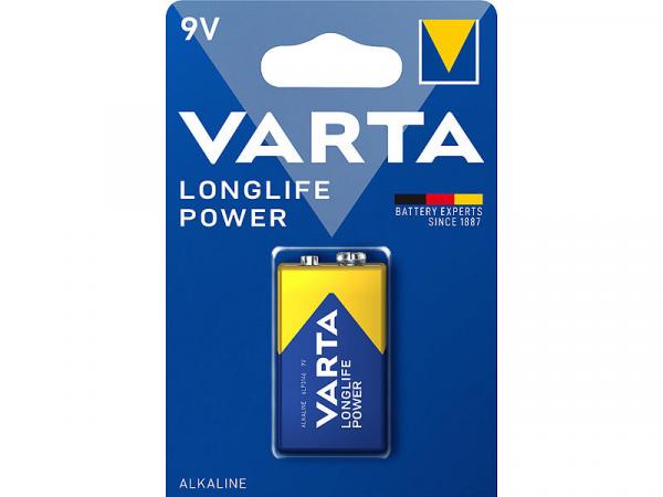 Longlife Power Batterie, Typ 9V/E-Block / 6LR3146, 9 Volt 2er-Set
