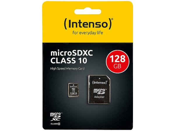 microSDXC-Speicherkarte 128 GB, Class 10 – hohe Geschwindigkeit & zuverlässige Performance, ideal für Smartphone, Kamera & mehr, inkl. SD-Adapter