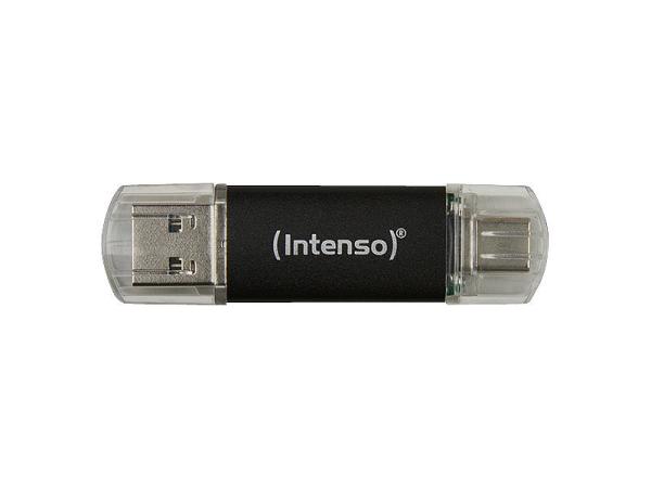 USB-Stick Twist Line 32 GB - Datenübertragung 70 MB/s für PC, Mac, Android - USB-C & USB-A 3.2 Gen 1x1 Aluminiumgehäuse - Anthrazit