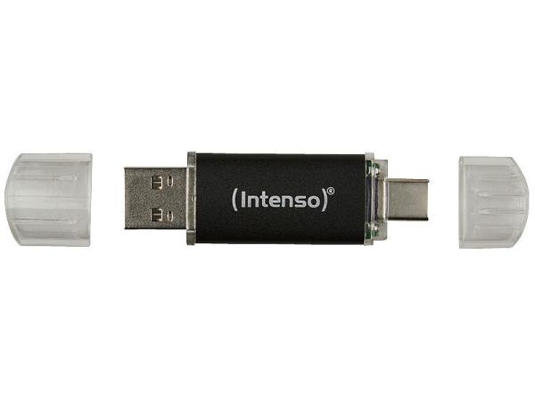 USB-Stick Twist Line 32 GB - Datenübertragung 70 MB/s für PC, Mac, Android - USB-C & USB-A 3.2 Gen 1x1 Aluminiumgehäuse - Anthrazit