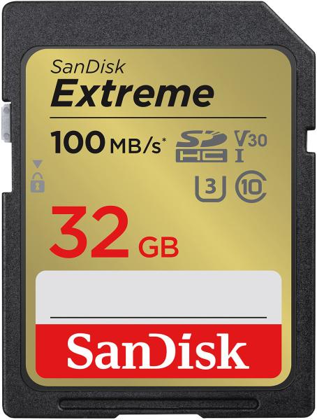 Extreme SDHC-Karte (SDSXVT-032G-GNCIN), 32 GB, 100 MB/s, U1 / V30