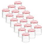 18er-Set Einmachgläser mit Schraubdeckel - Sturzgläser 315ml Karo-Muster - Lu...