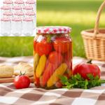 12er Set Einmachgläser - 720ml mit Schraubdeckel (Karo-Muster) - Praktische S...
