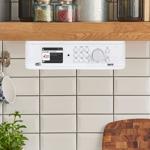 Modernes Unterbau-Küchenradio DAB+/FM, weiss, Bluetooth 5.1, EWF-Notfallwarns...