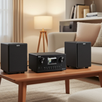 Edle Hi-Fi Kompaktanlage mit CD, DAB+ & Internetradio – Musik-System mit Blue...