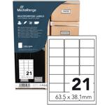 Universal-Klebeetiketten - stark haftend, 63.5 x 38.1 mm, 50 Blatt/1050 Etike...