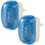 2er-Set Kompakter Steckdosen Insektenvernichter mit UV-A Licht (bis 20m²): Mü...