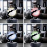 Schwebende RGB Tischlampe mit Handy Ladeport: Faszinierendes Schweben & kabel...