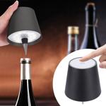 Edle Akku Flaschenlampe Schwarz: Dimmbar, 3 Lichtfarben: Verwandelt Flaschen ...