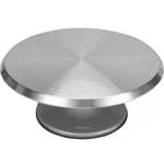 Edler drehbarer Tortenständer Aluminium mit Fuss, Ø 31 cm, stabil & hochwerti...