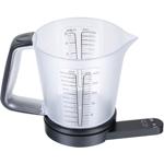 Digitale 2in1 Küchenwaage mit Messbecher, 1,5L: Wiegen & Messen in einem, prä...