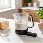 Digitale 2in1 Küchenwaage mit Messbecher, 1,5L: Wiegen & Messen in einem, prä...